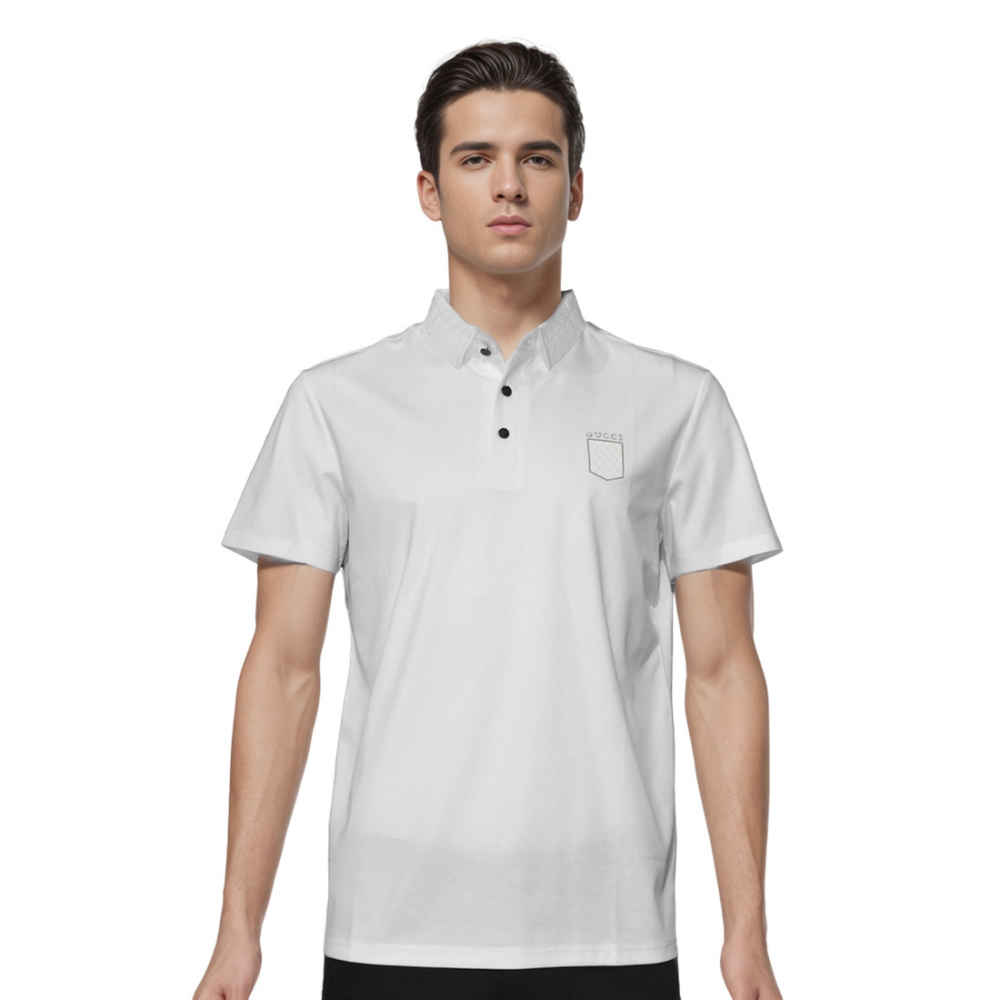 Gucci White Premium Quality Polo Tees-thumb-0