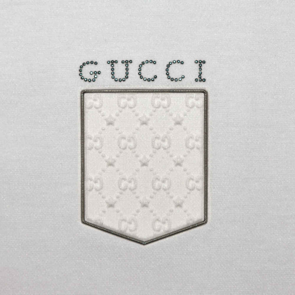 Gucci White Premium Quality Polo Tees-thumb-3
