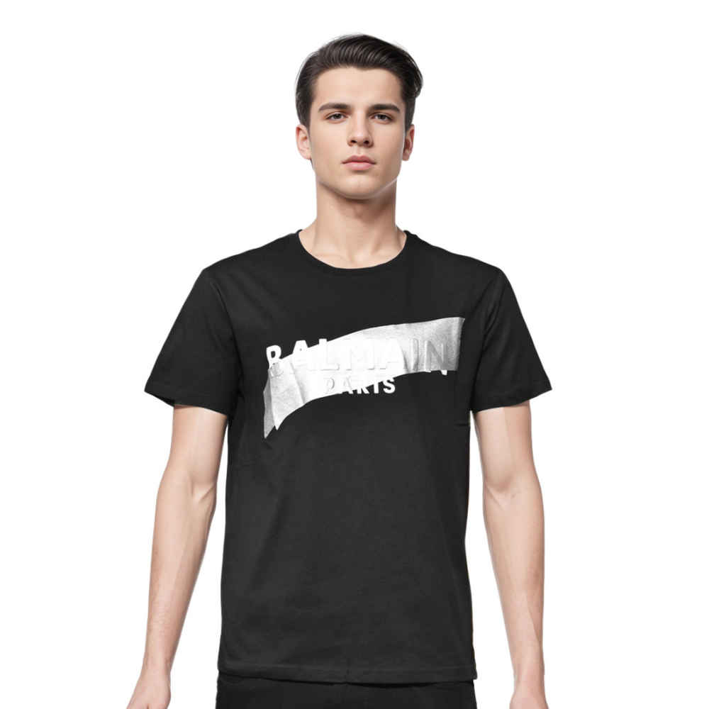 Balmain Paris Black Premium Quality Tees-thumb-0