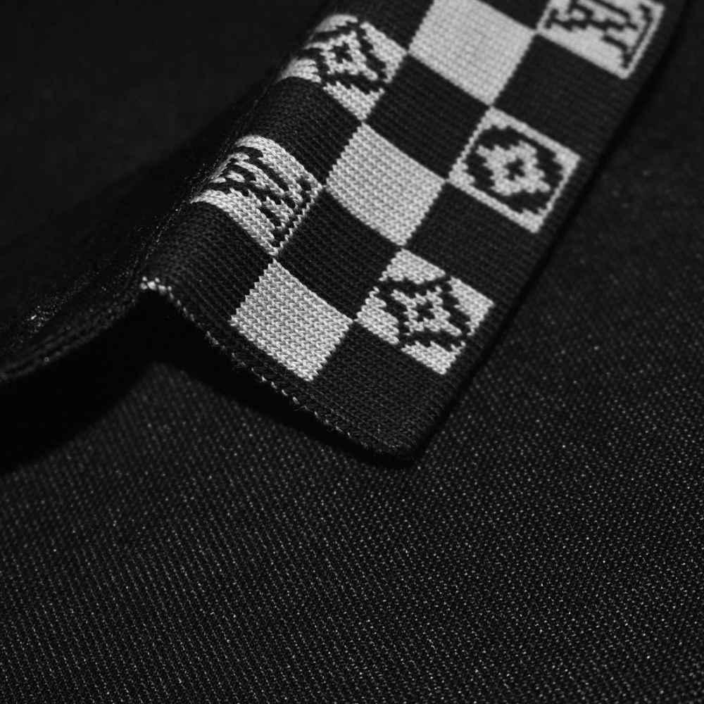Louis Vuitton Black Embroidery Logo Premium Polo T-shirt-thumb-4