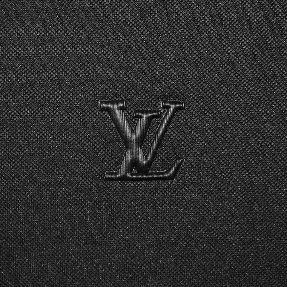 Louis Vuitton Black Embroidery Logo Premium Polo T-shirt-thumb-3