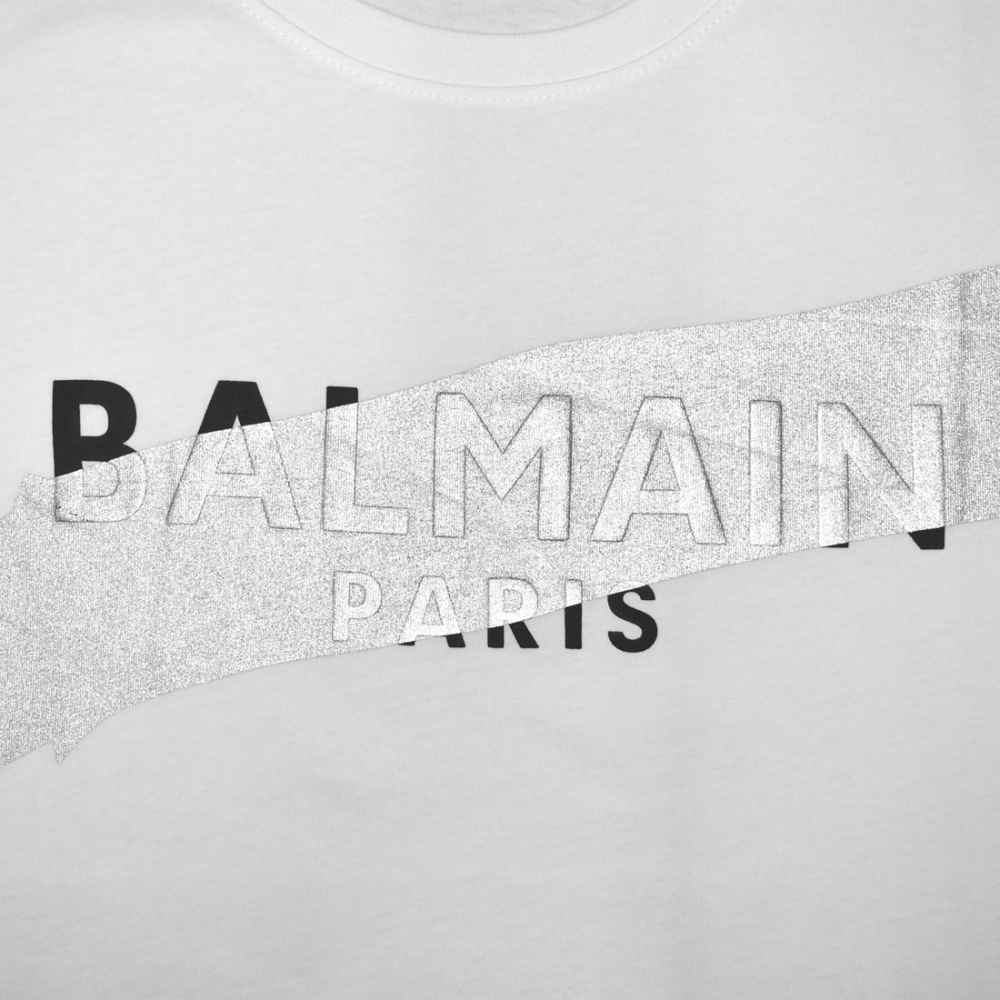 Balmain Paris White Premium Quality Tees-3