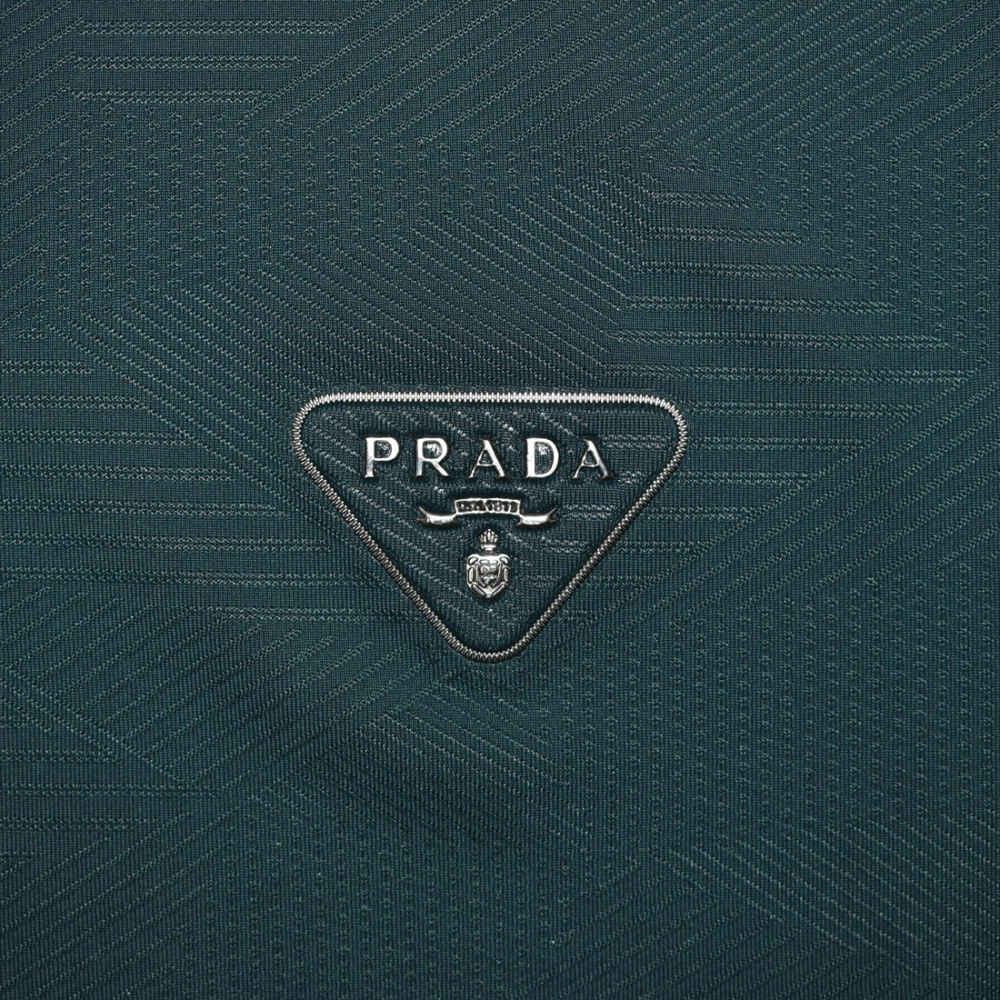 Prada Dark Teal Blue Premium Quality Polo Tees-thumb-3