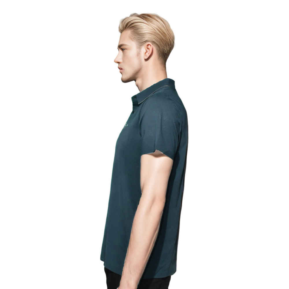 Prada Dark Teal Blue Premium Quality Polo Tees-thumb-2
