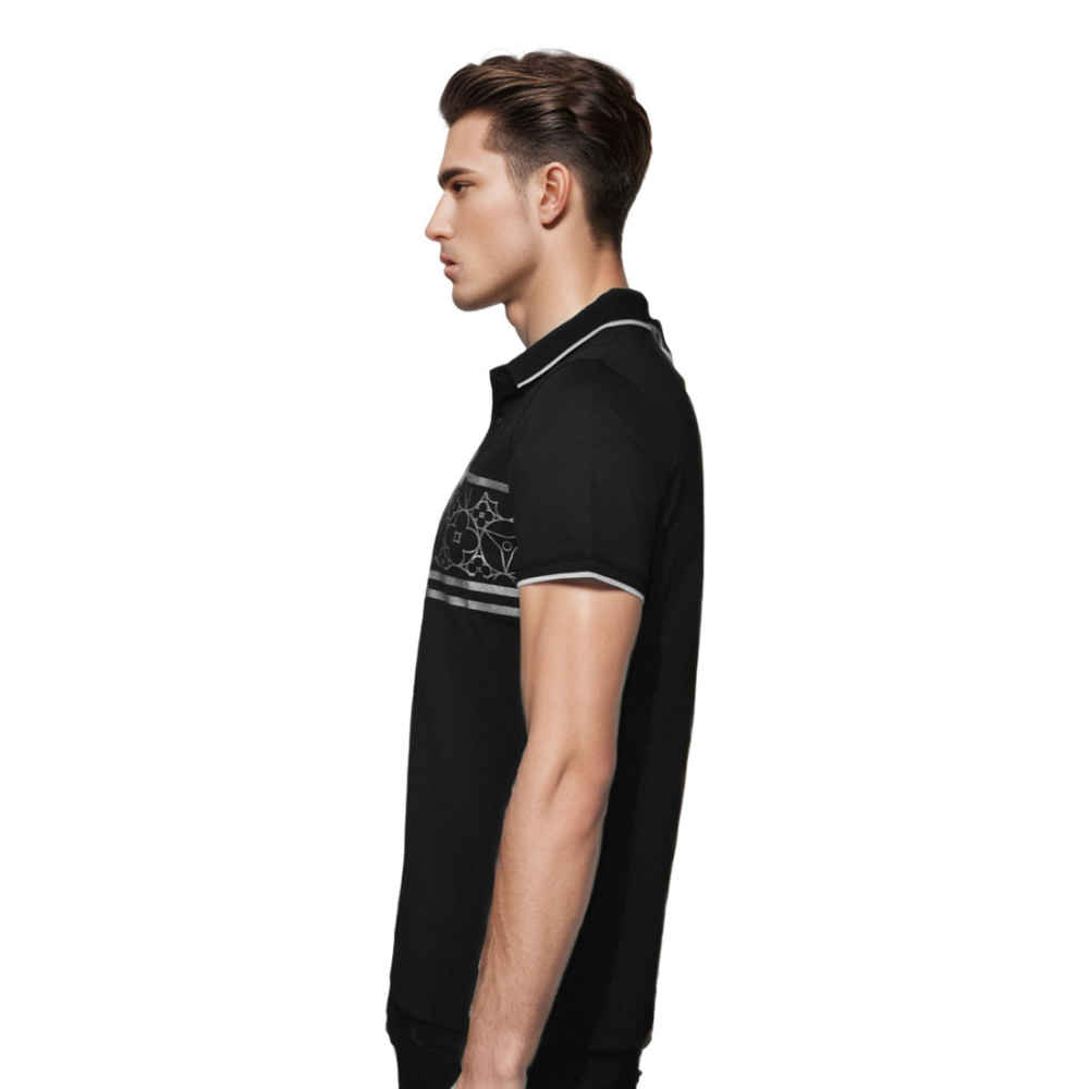 Louis Vuitton Black Premium Quality Polo Tees-2