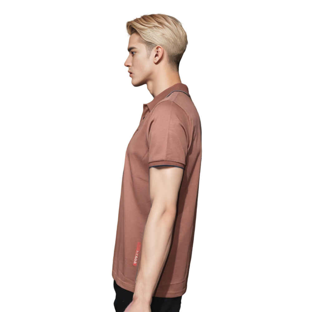 Prada Brown Embroidery Logo Premium Polo T-shirt-2