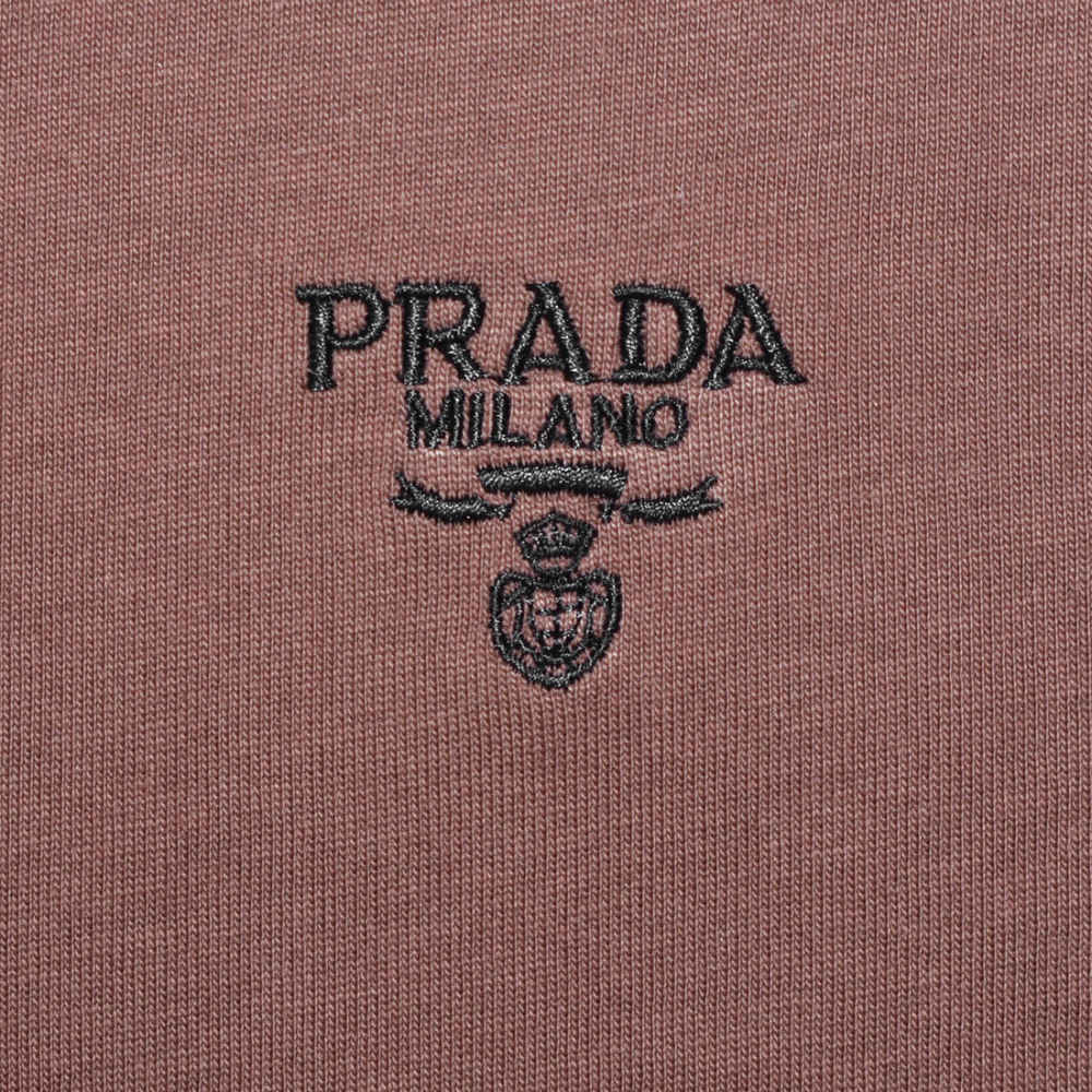 Prada Brown Embroidery Logo Premium Polo T-shirt-3