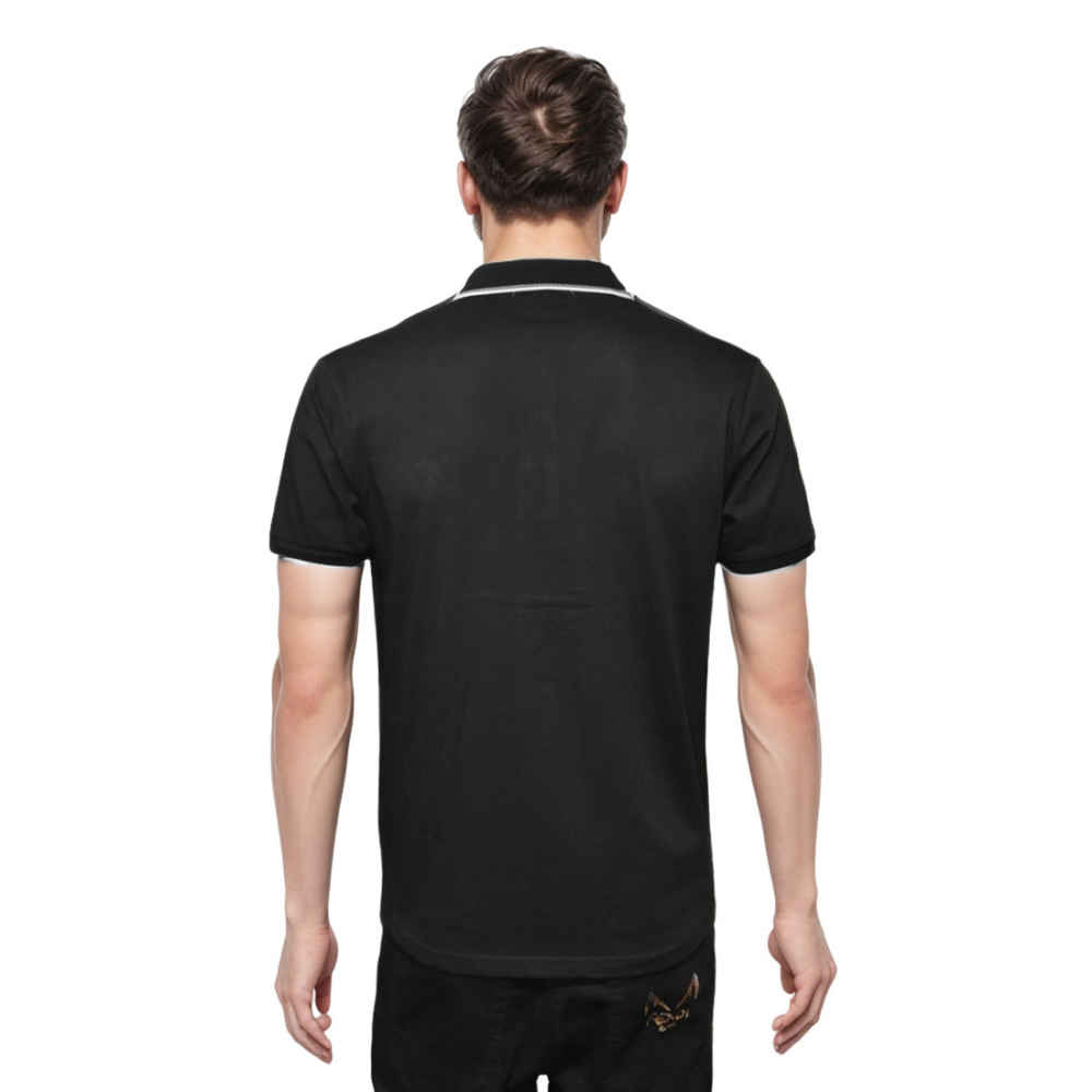 Prada Black Embroidery Logo Premium Polo T-shirt-thumb-1
