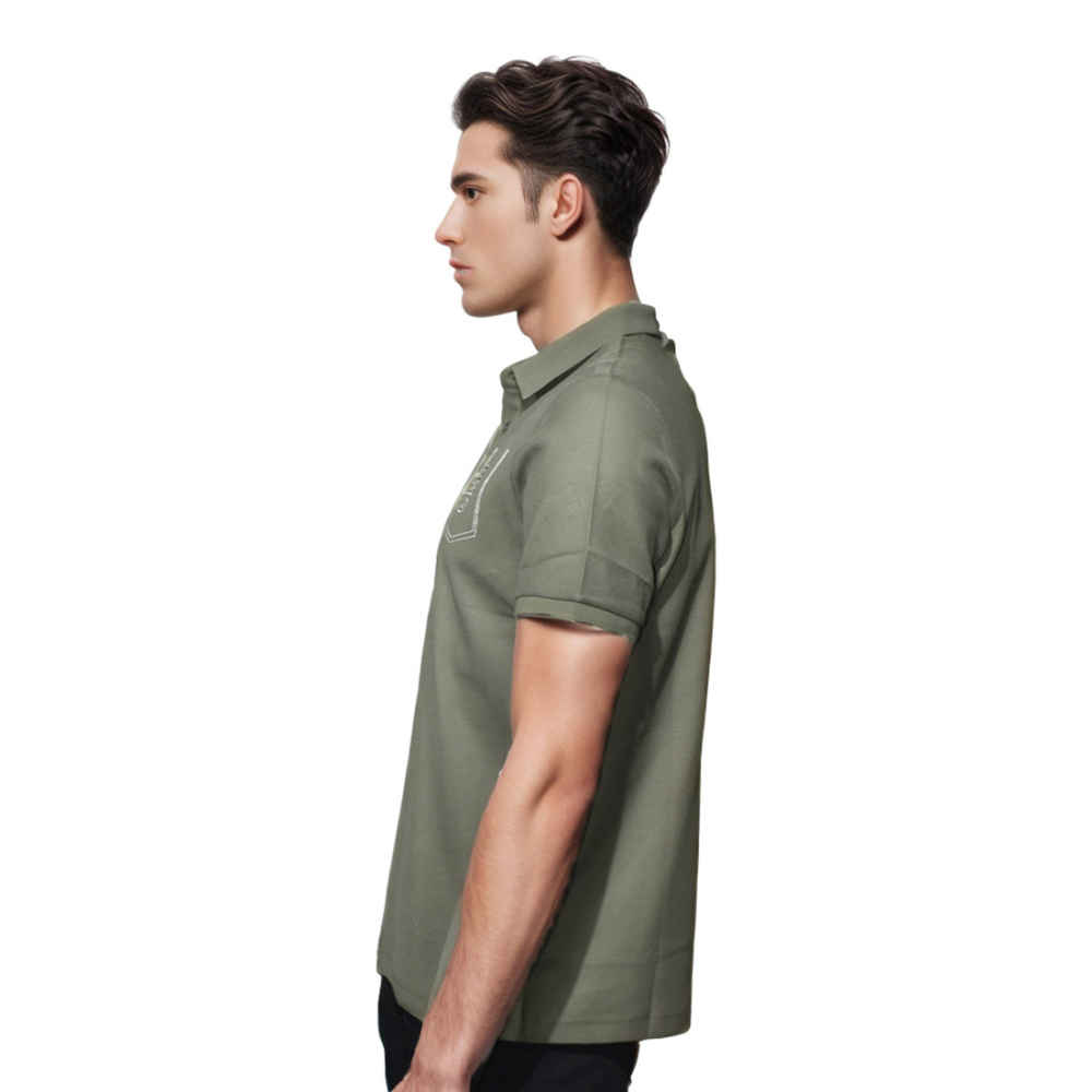 Brunello Cucinelli Green Embroidery Premium Polo T-shirt-thumb-2