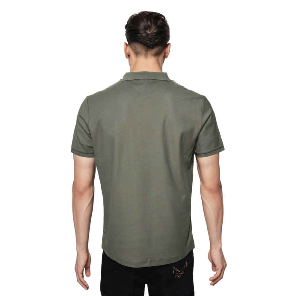 Brunello Cucinelli Green Embroidery Premium Polo T-shirt-thumb-1