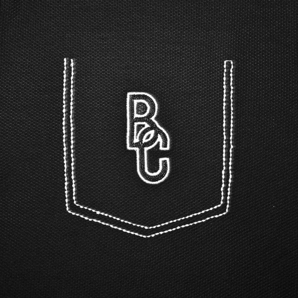 Brunello Cucinelli Black Embroidery Premium Polo T-shirt-thumb-3