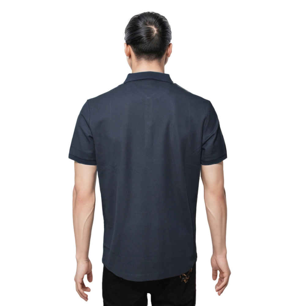 Brunello Cucinelli Dark Grey Embroidery Premium Polo T-shirt-thumb-1