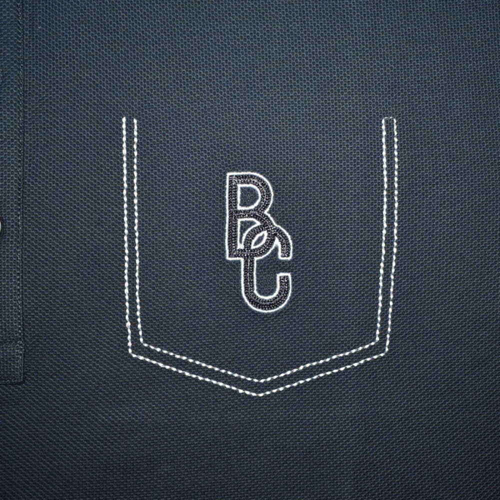 Brunello Cucinelli Dark Grey Embroidery Premium Polo T-shirt-thumb-3