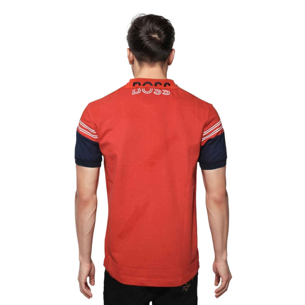 BOSS Red Embroidery Logo Premium Luxury Polo T-shirt-thumb-1