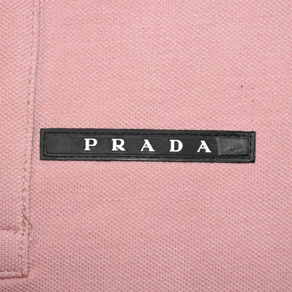 Prada Embossed Logo Pink Premium T-shirt-thumb-3
