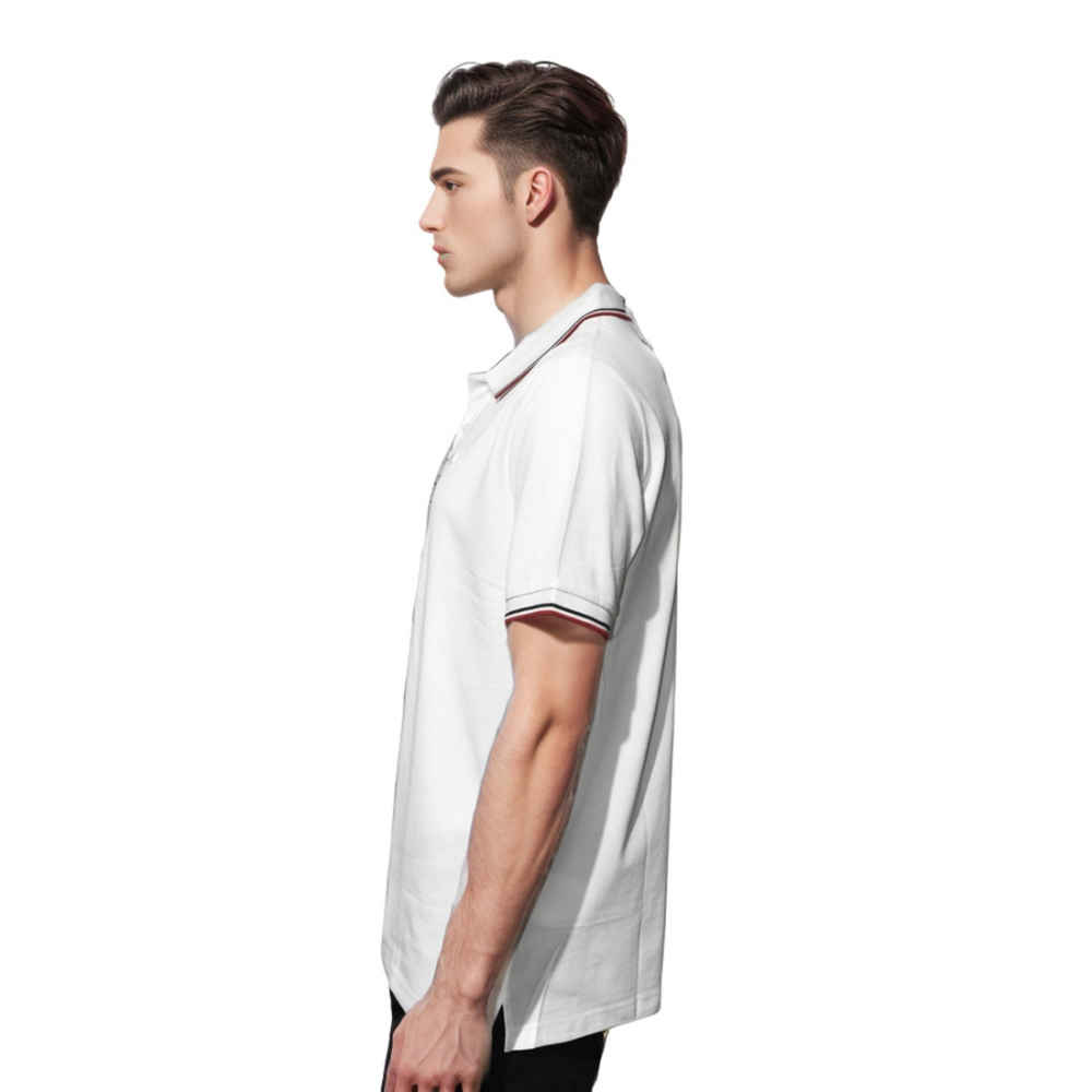 Prada Embossed Logo White Premium Mens T-shirt-thumb-2