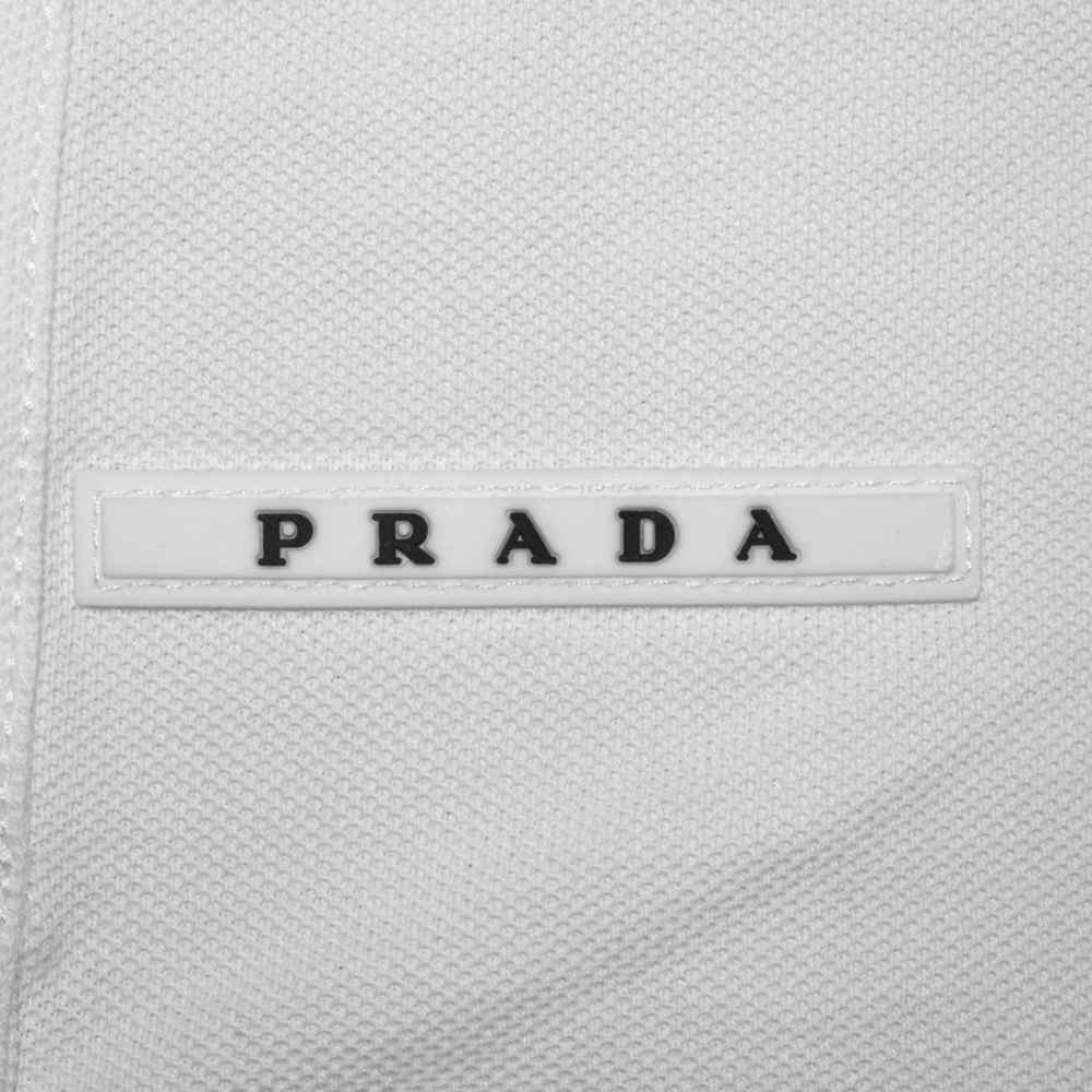 Prada Embossed Logo White Premium Mens T-shirt-thumb-3