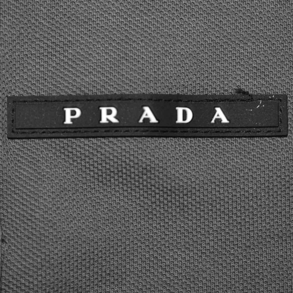 Prada Embossed Logo Grey Premium T-shirt-3