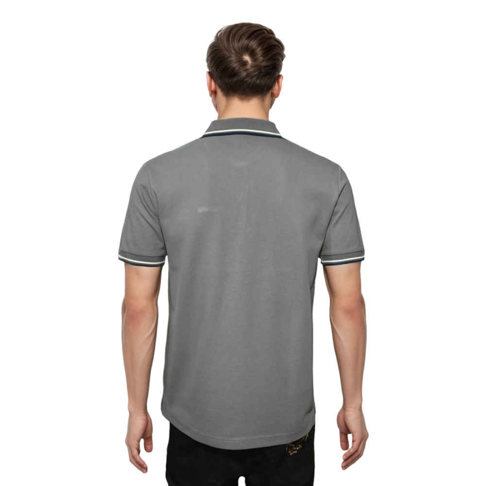 Prada Embossed Logo Grey Premium T-shirt-1