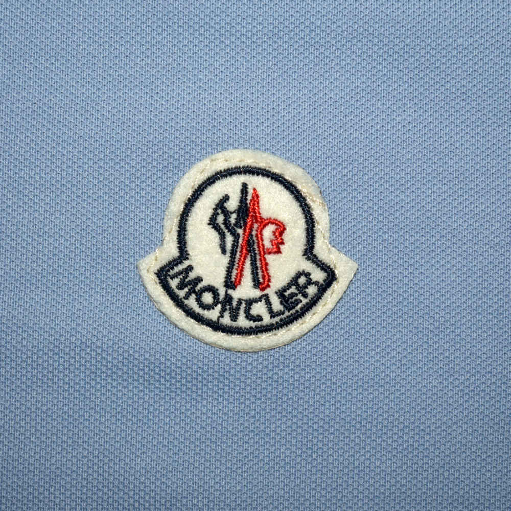 Moncler Logo Print Sky Blue Premium Quality T-shirt-3
