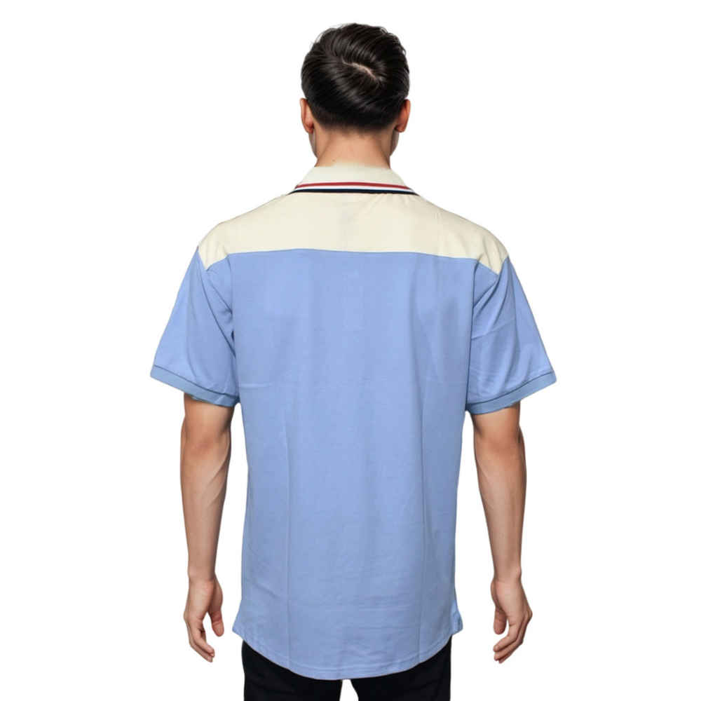 Moncler Logo Print Sky Blue Premium Quality T-shirt-1
