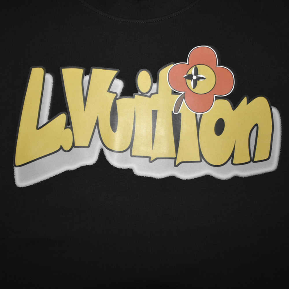 Louis Vuitton Printed Black Premium Quality T-shirt-3