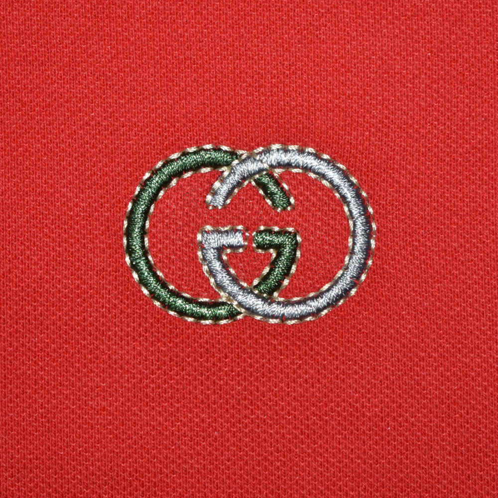 Gucci Red Premium Quality Luxury Polo T-shirt-thumb-3