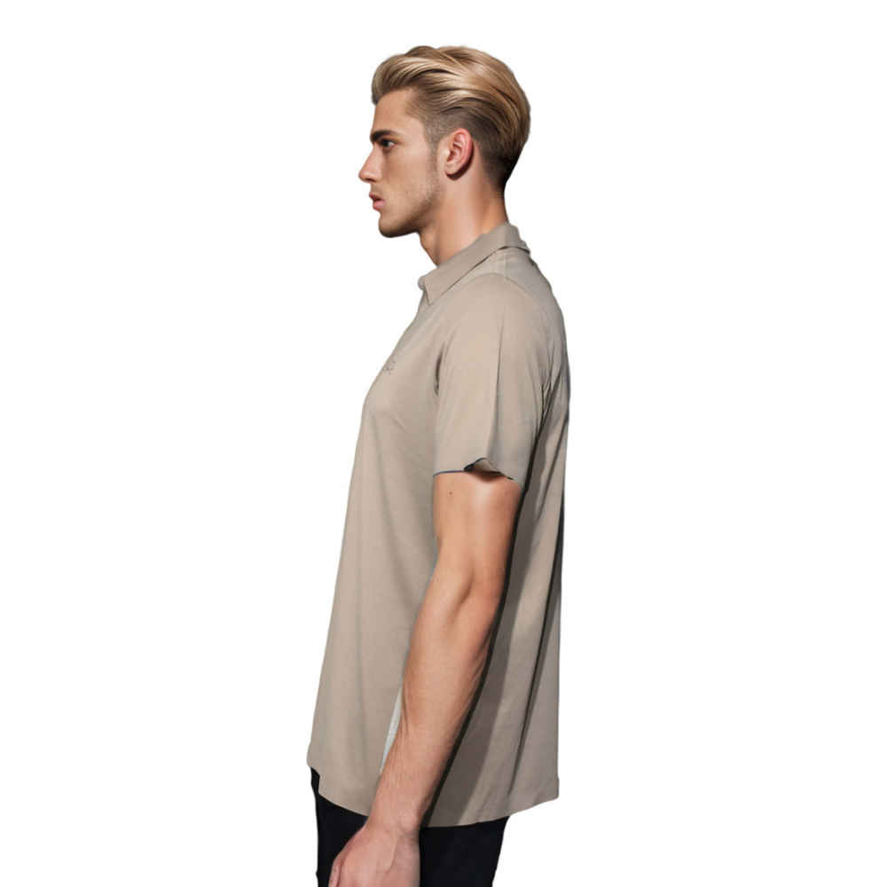 Burberry Embossed Logo Brown Premium Quality Polo T-shirt-thumb-2