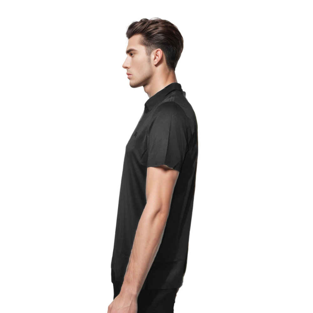 Burberry Embossed Logo Black Premium Quality Polo T-shirt-2