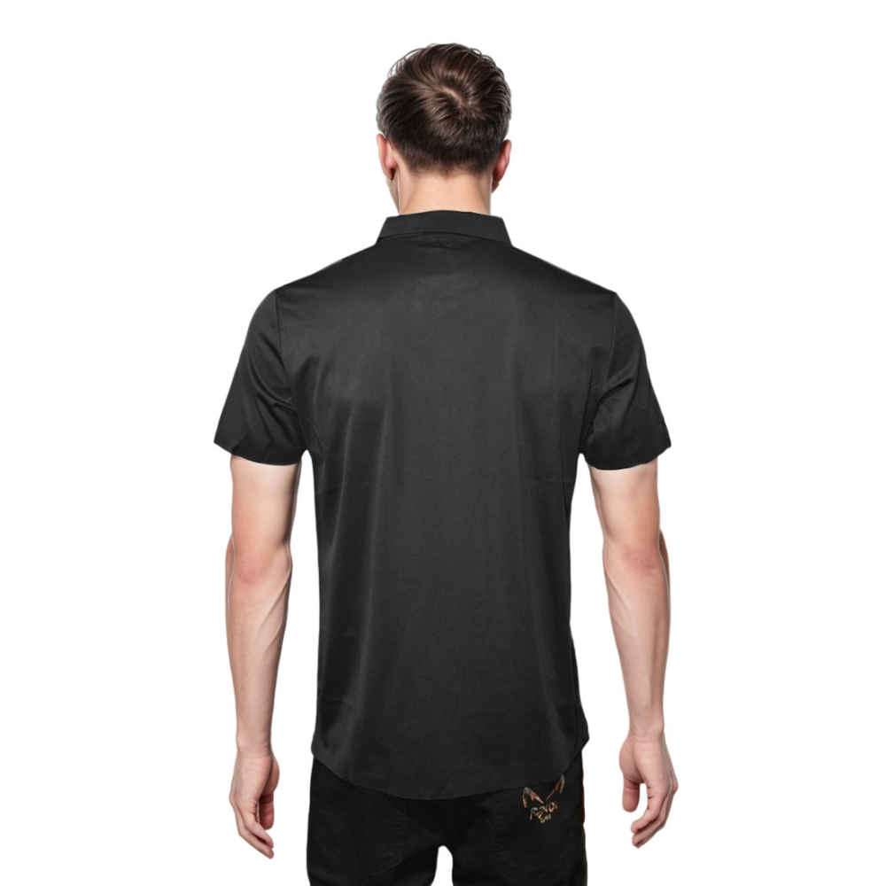 Burberry Embossed Logo Black Premium Quality Polo T-shirt-1