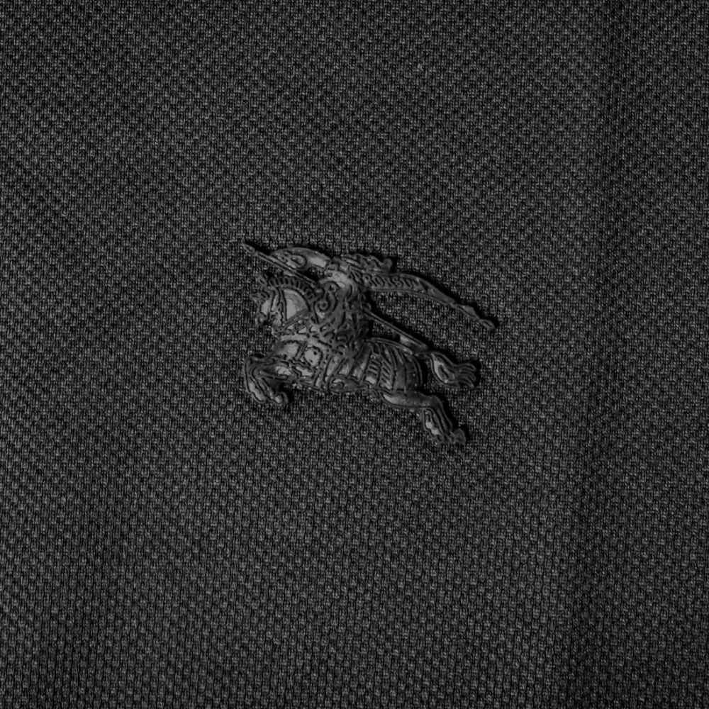 Burberry Embossed Logo Black Premium Quality Polo T-shirt-3