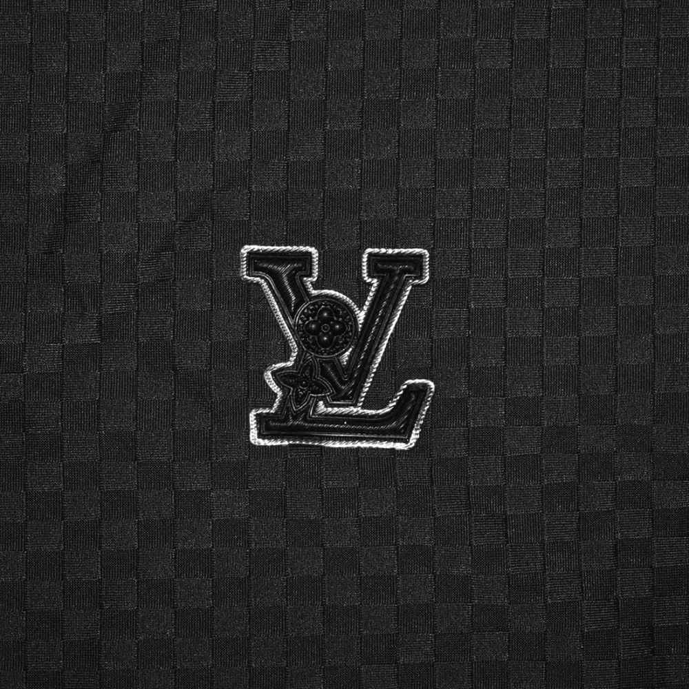 Louis Vuitton Black Embroidery Logo Polo T-shirt-3
