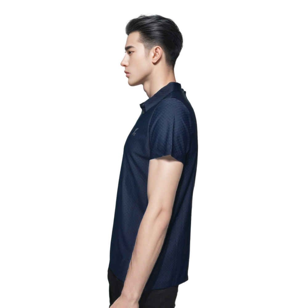 Louis Vuitton Blue Embroidery Logo Premium Polo T-shirt-thumb-2