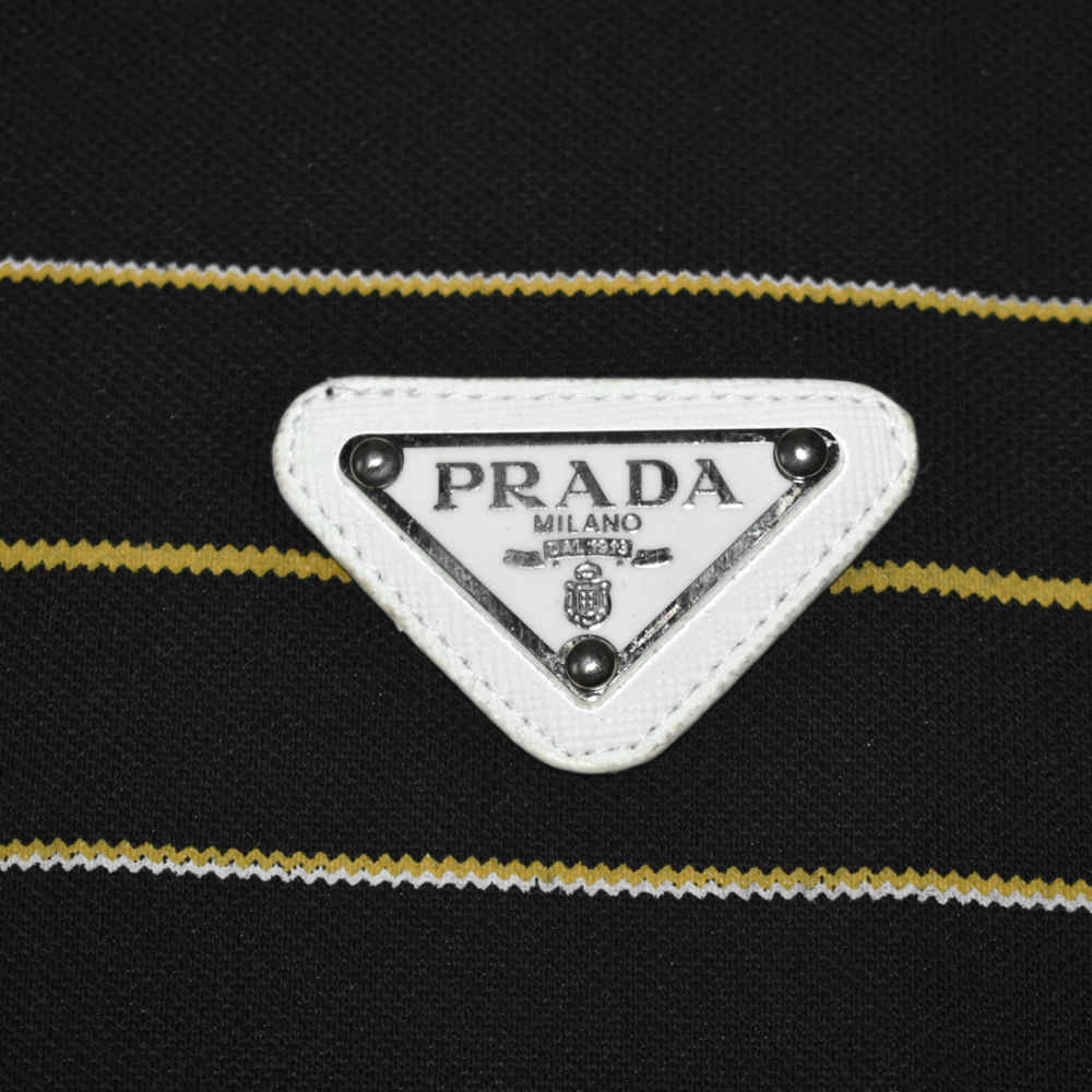 Prada Black Re-Nylon Premium Quality Polo T-shirt-thumb-3