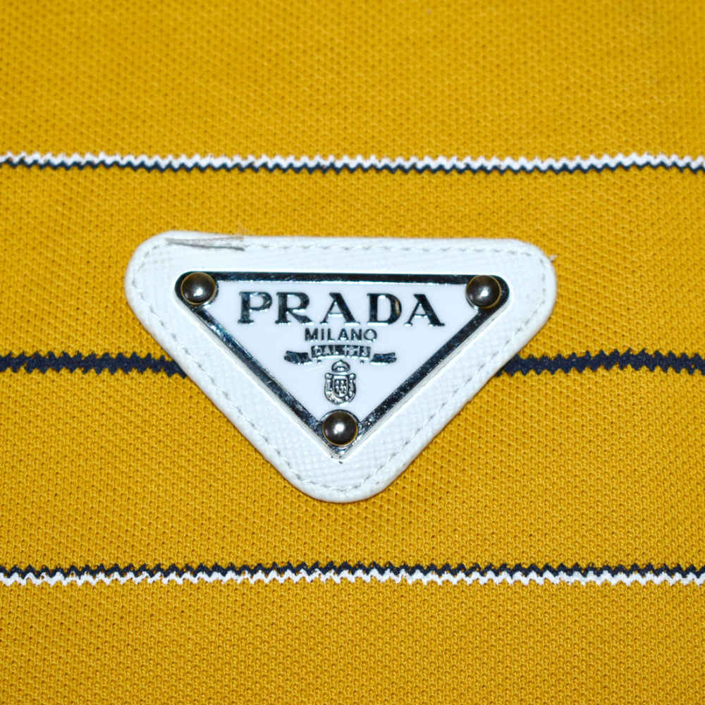 Prada Yellow Re-Nylon Premium Quality Polo T-shirt-3