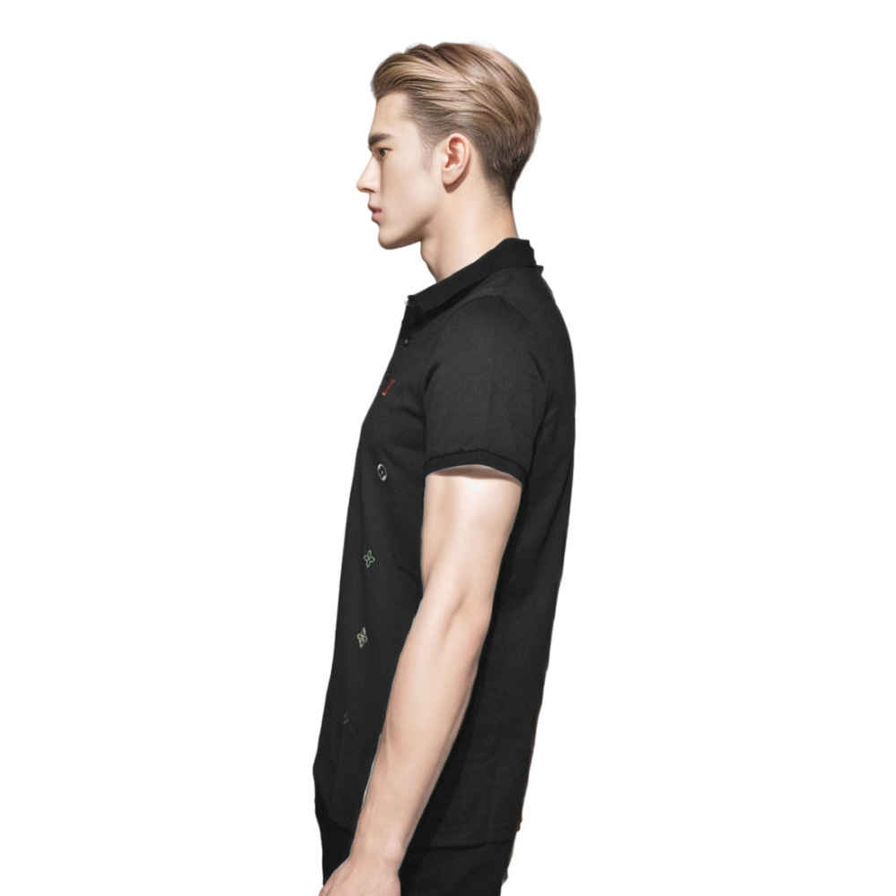 Louis Vuitton Black Premium Quality Polo Tees-2