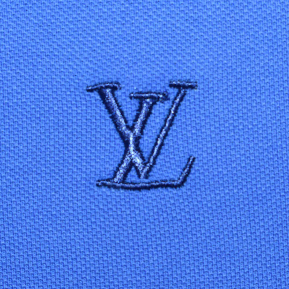 Louis Vuitton Blue Premium Quality Polo Tees-3
