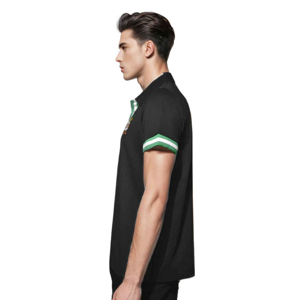 Louis Vuitton Jacquard Duck Black Premium Polo T-shirt-thumb-2