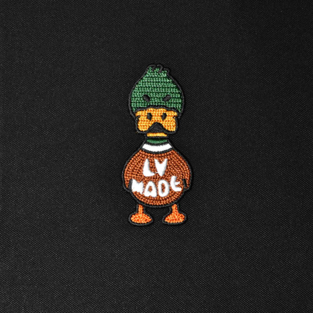 Louis Vuitton Jacquard Duck Black Premium Polo T-shirt-thumb-3