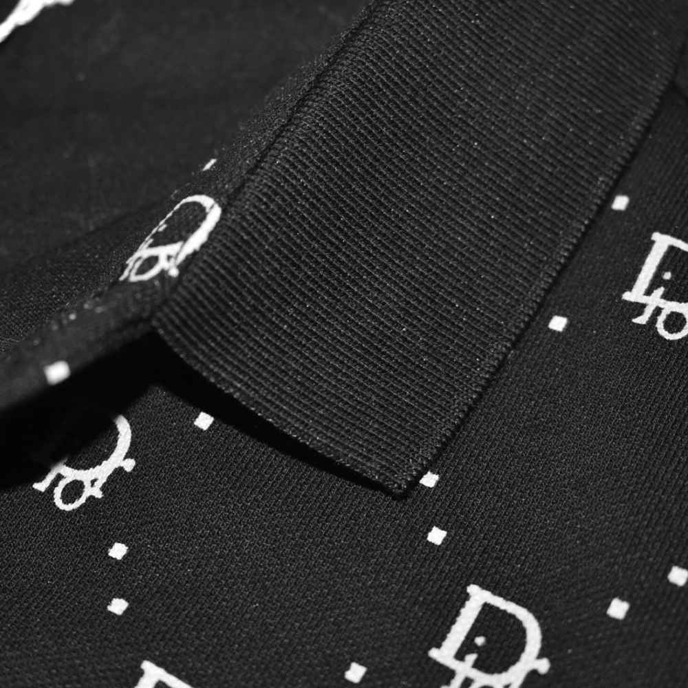 Dior Printed Black Premium Quality Polo Tees-4