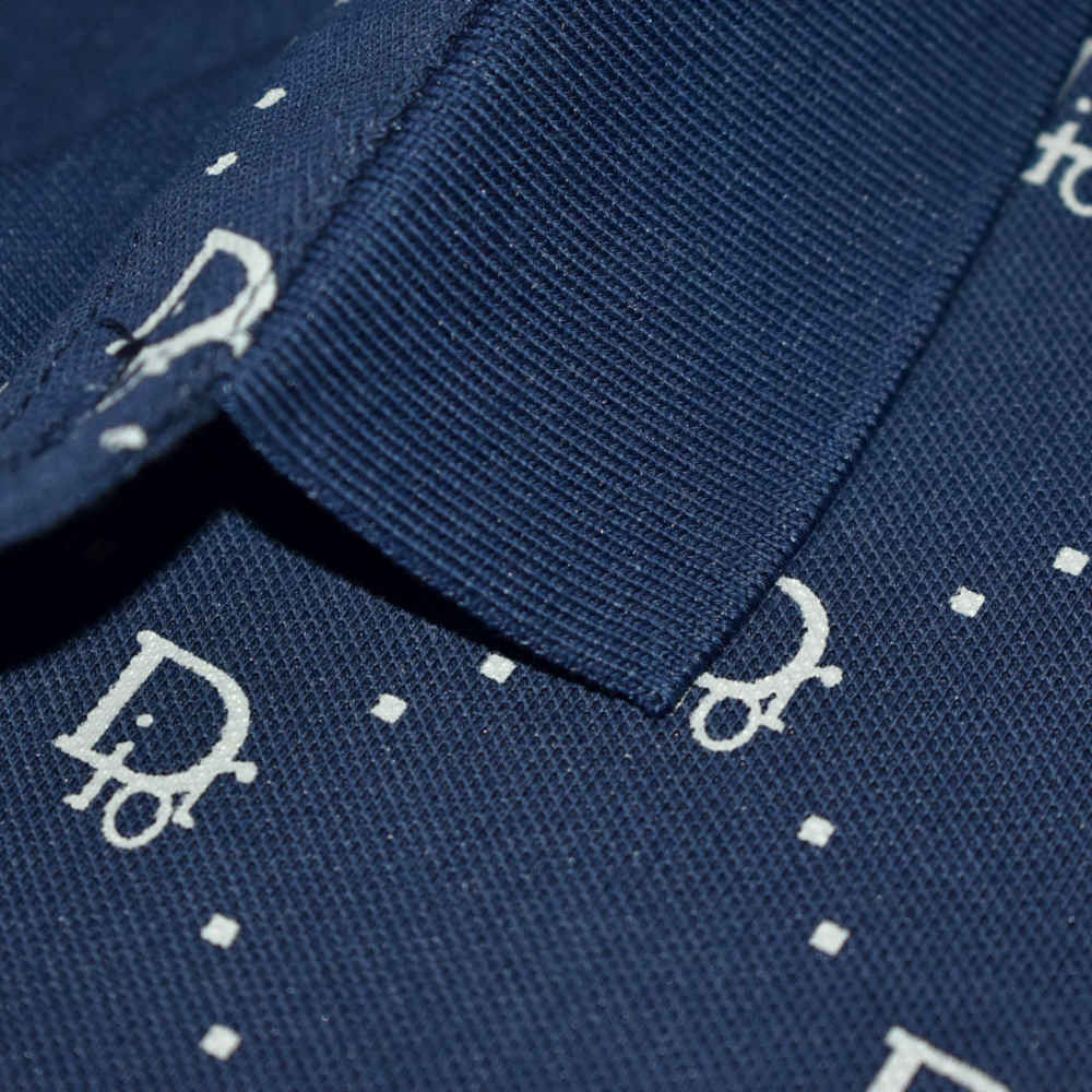 Dior Printed Blue Premium Quality Polo Tees-thumb-4