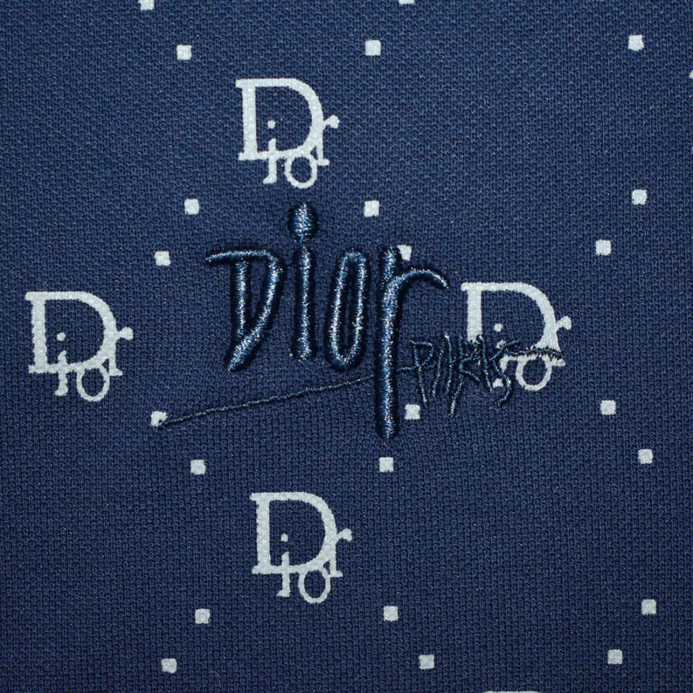 Dior Printed Blue Premium Quality Polo Tees-thumb-3