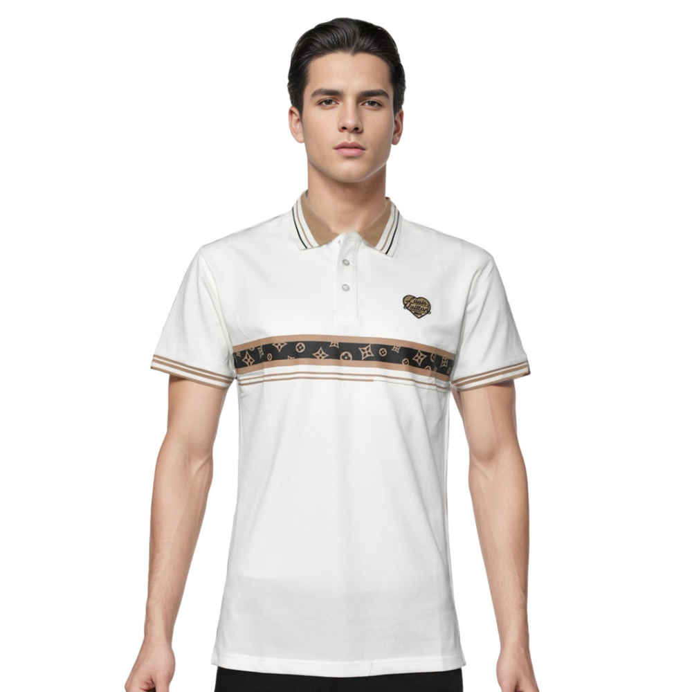Louis Vuitton White Premium Quality Tees-thumb-0