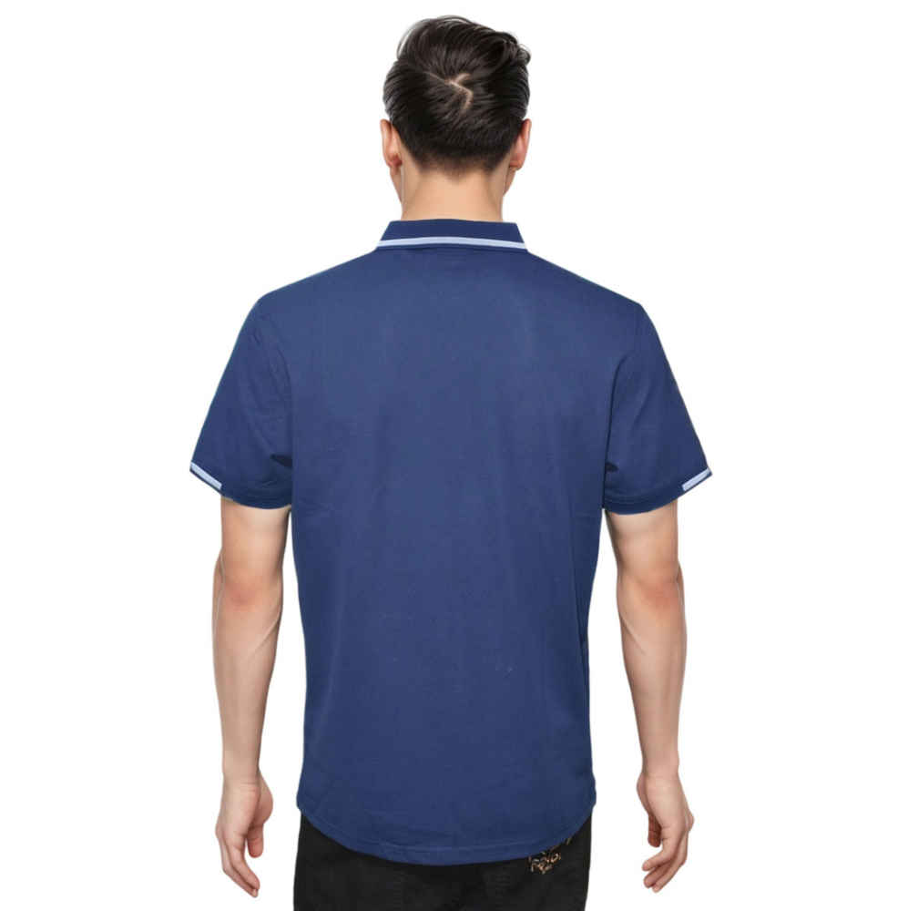 Boss Blue Embroidery Logo Premium Polo T-shirt-1