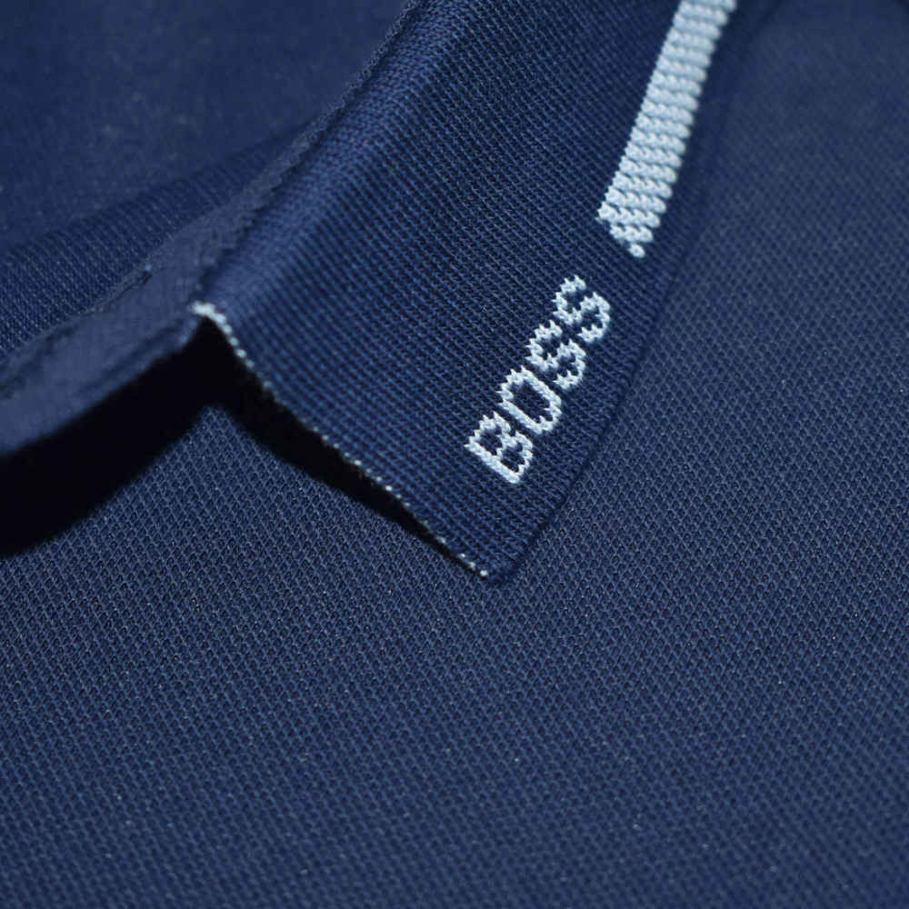 Boss Blue Embroidery Logo Premium Polo T-shirt-4