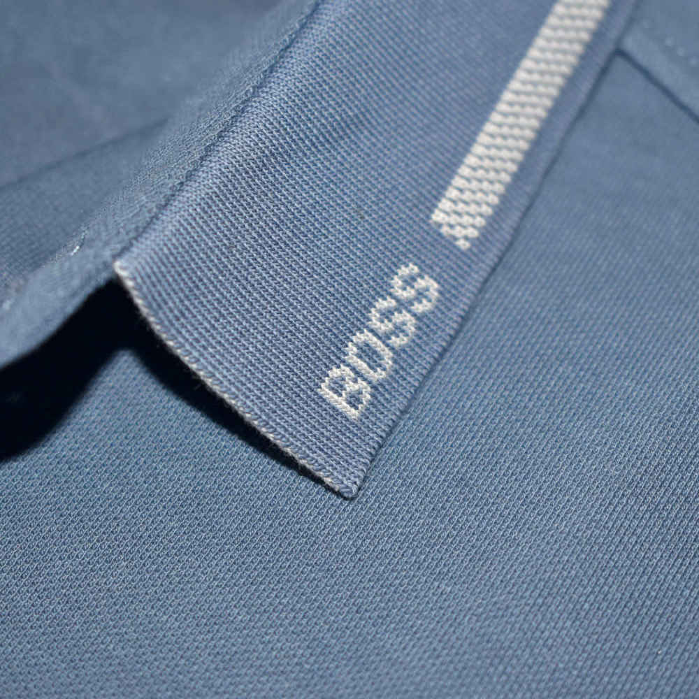 Boss Light Blue Embroidery Logo Premium Polo T-shirt-thumb-4