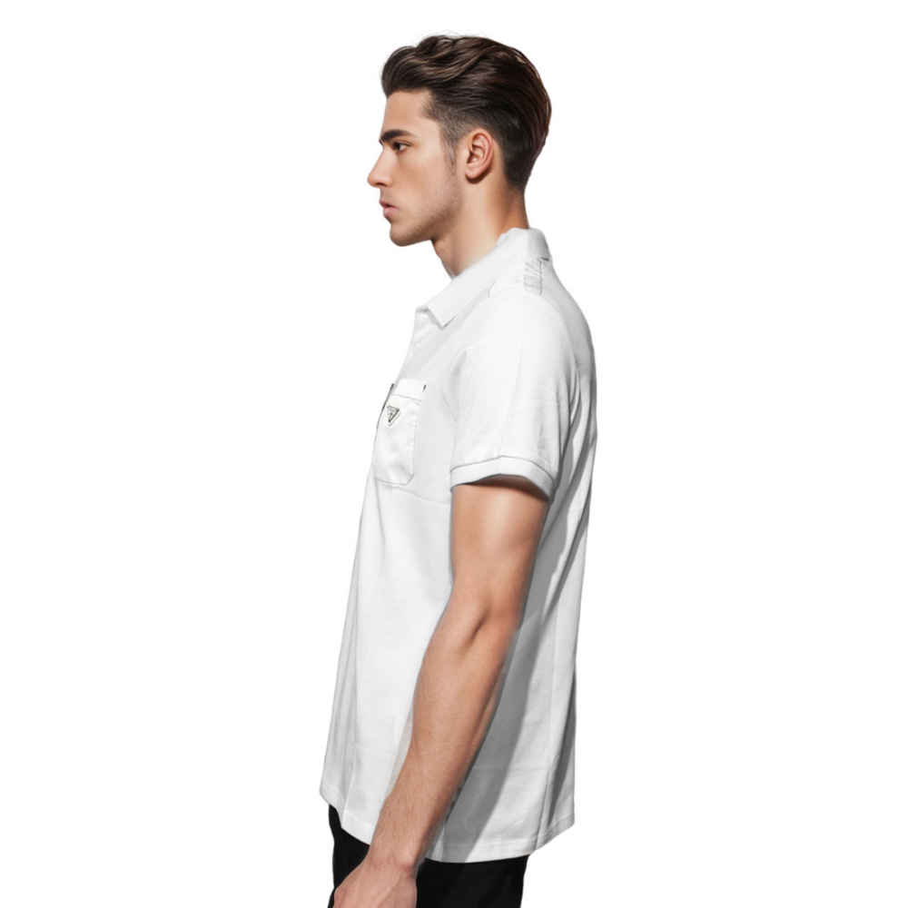 Prada White Re-Nylon details Premium Quality T-shirt-2