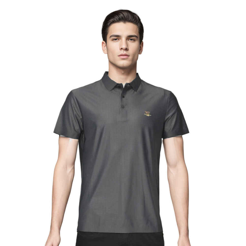Emporio Armani Grey Premium Quality Polo Tees-thumb-0