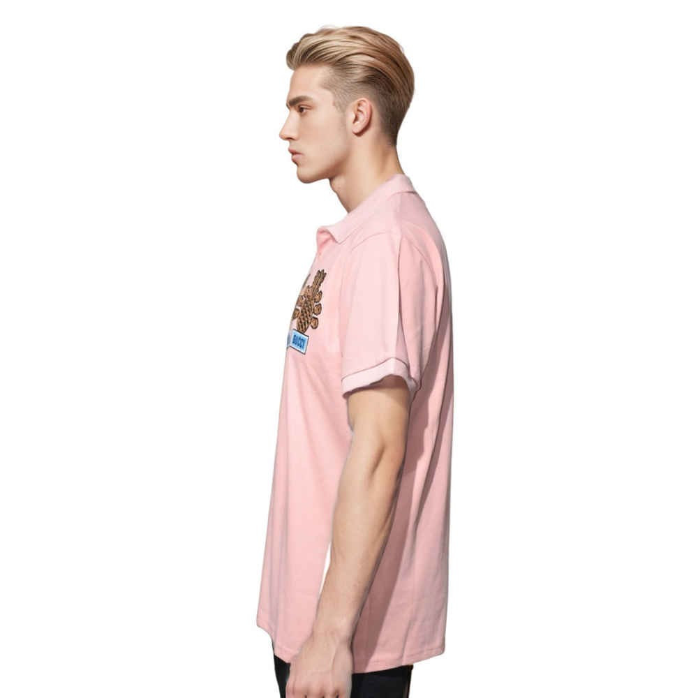 Gucci Pineapple Print Pink Premium Polo T-shirt-2
