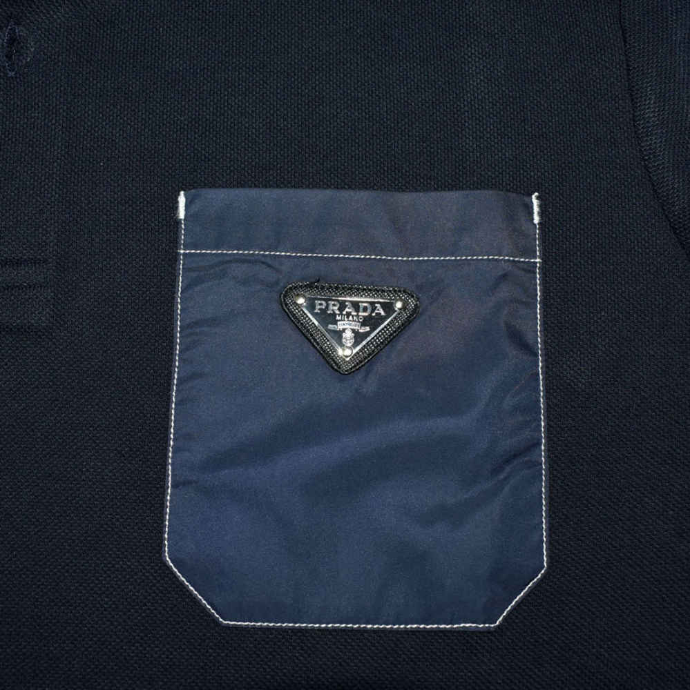 Prada Blue Re-Nylon details Premium Quality T-shirt-3